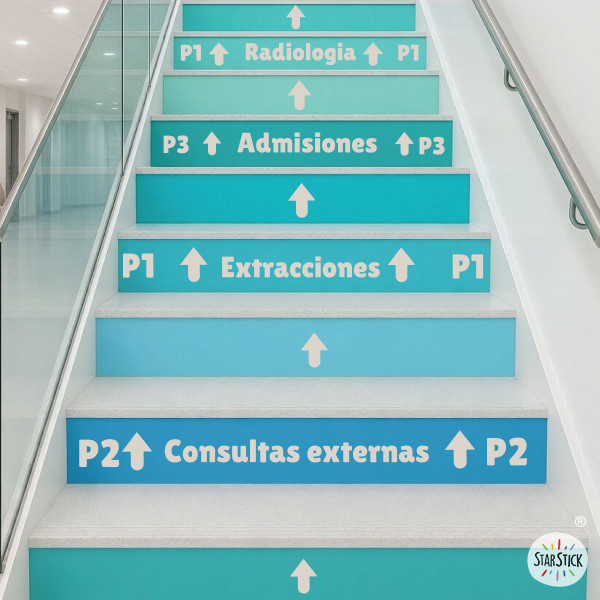 Vinils personalitzats per a escales amb senyalització | Personalitza textos i colors