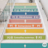 Custom stair stickers with signage | Customize texts and colors