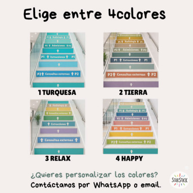 Vinils personalitzats per a escales amb senyalització | Personalitza textos i colors