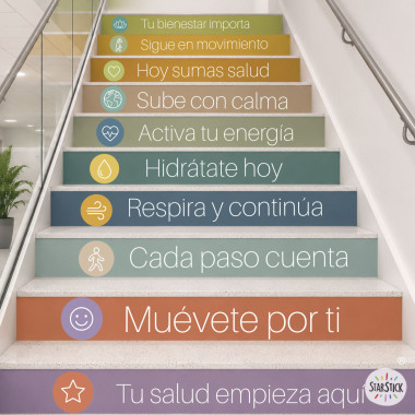 Vinilos decorativos para escaleras de hospitales | Tu salud empieza aquí