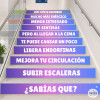 Stickers pour escaliers dans les centres de santé – Bienfaits de monter les escaliers