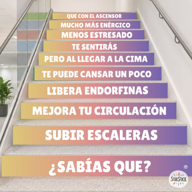 Stickers for stairs in healthcare centers – Benefits of taking the stairs