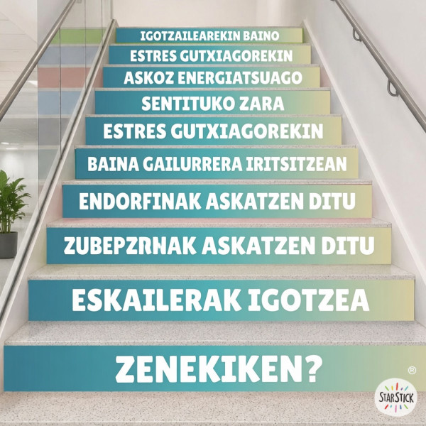 Stickers for stairs in healthcare centers – Benefits of taking the stairs