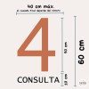 Decorative stickers with numbers and text for door signage in public spaces, offices, and buildings.