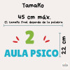 Vinil personalitzat per a senyalització d'escoles i instituts | Número amb text de colors