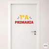 Vinil personalitzat per a senyalització d'escoles i instituts | Número amb text de colors
