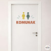 Bathroom signage for public spaces | Customizable stickers in different languages