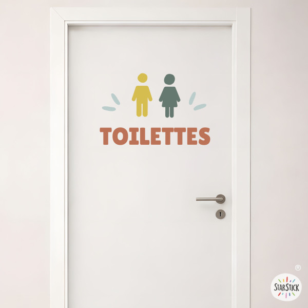 Bathroom signage for public spaces | Customizable stickers in different languages