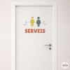 Bathroom signage for public spaces | Customizable stickers in different languages
