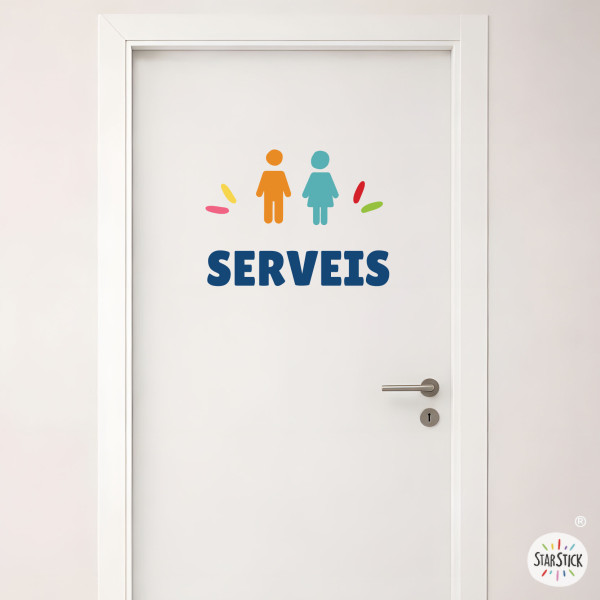 Signalétique des sanitaires pour espaces publics | Stickers personnalisables en différentes langues
