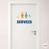 Restroom signage for public spaces | Customizable stickers in different languages
