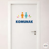 Restroom signage for public spaces | Customizable stickers in different languages