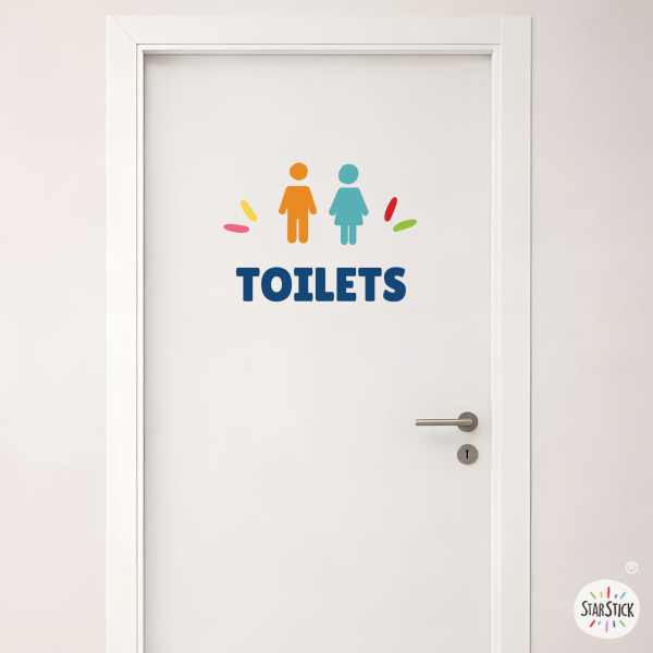 Señalización de baños para espacios públicos | Vinilos personalizables en diferentes idiomas