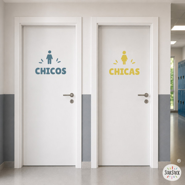 Vinilos para señalizar WC | Pegatinas personalizables para baños
