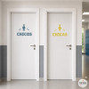Vinilos para señalizar WC | Pegatinas personalizables para baños
