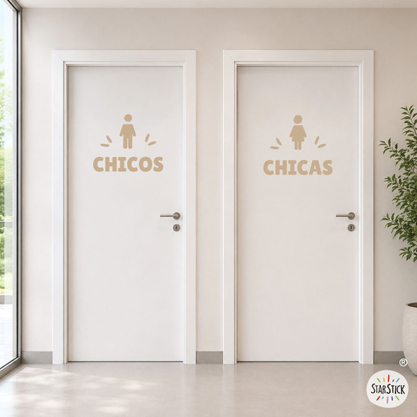 Toilet signage vinyl decals | Customizable bathroom stickers