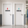 Vinilos para señalizar WC | Pegatinas personalizables para baños de varios colores
