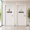 Vinilos para señalizar WC | Pegatinas personalizables para baños de varios colores