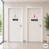Vinilos para señalizar WC | Pegatinas personalizables para baños de varios colores