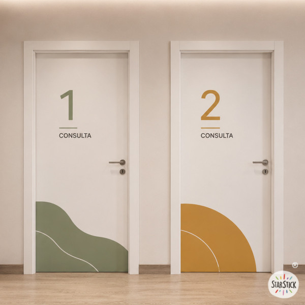 Señalización y decoración de puertas de espacios públicos | Estilo ZEN