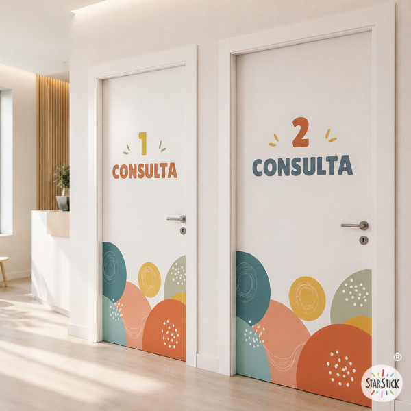 Señalización de puertas para centros de salud | Estilo Boho