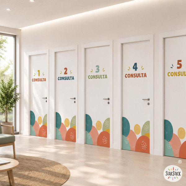 Señalización de puertas para centros de salud | Estilo Boho