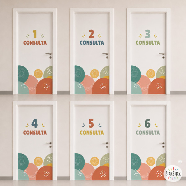 Señalización de puertas para centros de salud | Estilo Boho