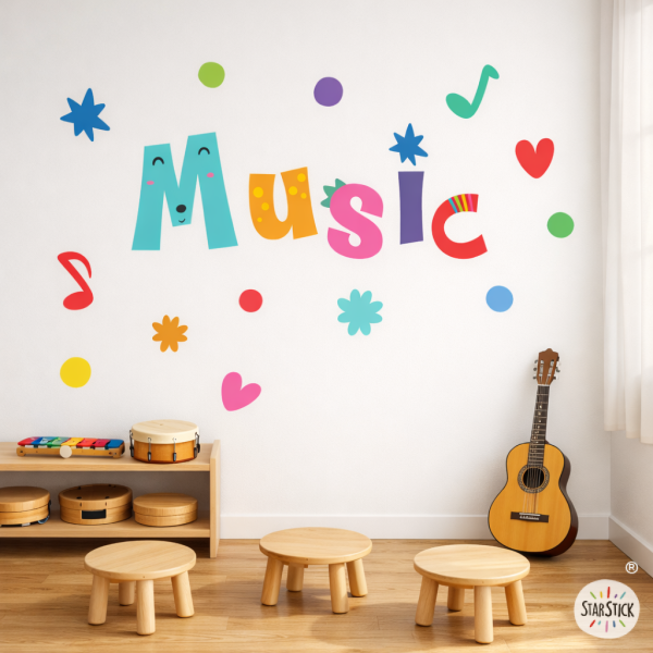 Decoració escoles - Música - Vinils colecció Happy