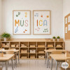 Decoración Montessori - 2 cuadros para aulas de música