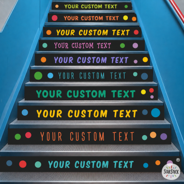 Vinilos personalizados para escaleras escolares | Diseña tus Frases - Negro