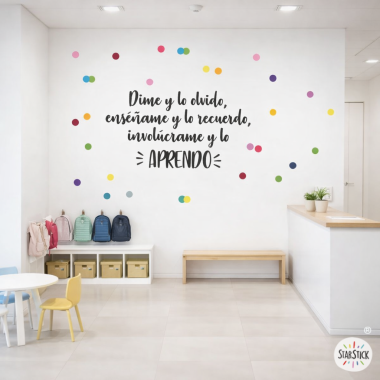 Vinilos educativos - Dime y lo olvido, enséñame y lo recuerdo...