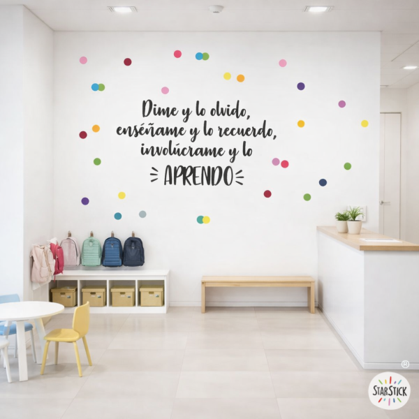 Vinilos educativos - Dime y lo olvido, enséñame y lo recuerdo...