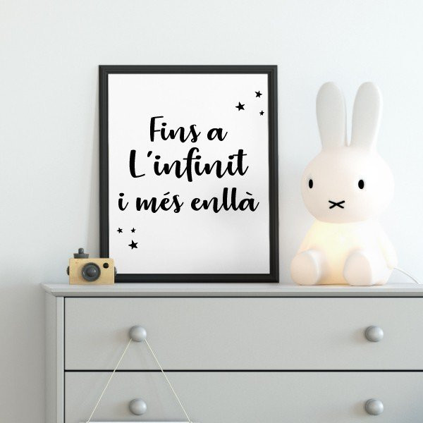 Lámina decorativa infantil - Hasta el infinito y más allá