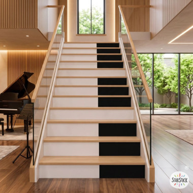 Sticker décoratif pour escaliers avec touches de piano - Décoration musicale