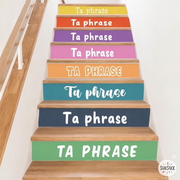 Stickers for stairs with the phrases you want