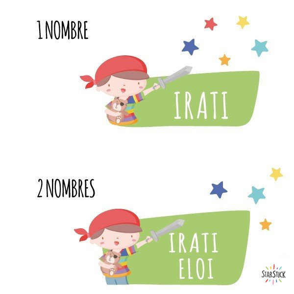 Súper nen pirata - Vinil personalitzable - Nom per a portes