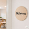 Carteles señalización escuelas e institutos - Círculos de madera