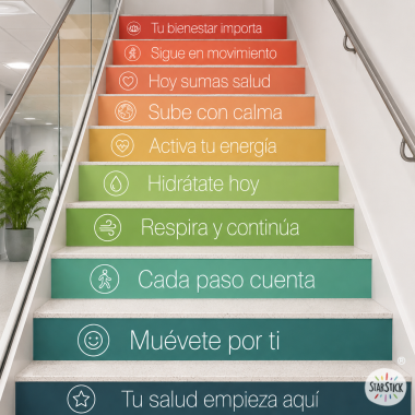 Stickers décoratifs pour escaliers d’hôpitaux | Votre santé commence ici