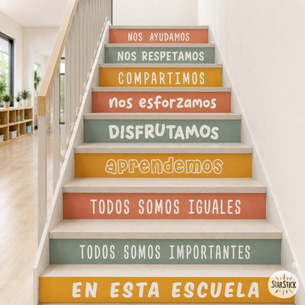 Elige colores - Vinilos para decorar escaleras | Normas de convivencia escolar