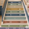 Vinil decoratiu per a escala d'escola amb el verb To Be, disponible en 4 colors