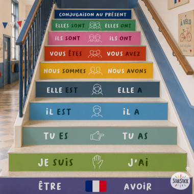 Vinils decoratius per a escales - Verb Étre - Avoire