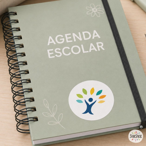 Etiquetes personalitzades amb el logotip del centre educatiu