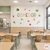 Vinils decoratius per a menjadors escolars - Menjador amb verdures
