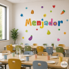 Vinilos comedor escolar colección Happy | Decoración educativa para comedores y centros escolares