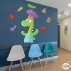 Decoración para comedores escolares - Dragón cocinero - Vinilos decorativos educativos