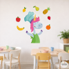 Vinilo escolar comedor unicornio cocinero | Decoración educativa para comedores y escuelas