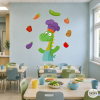 Vinilo escolar comedor - Dragón cocinero divertido para decorar escuelas y comedores educativos