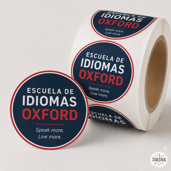 Etiquetes personalitzades amb el logotip del centre educatiu