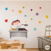 El alegre cocinero - Vinilo para decorar paredes de comedores escolares