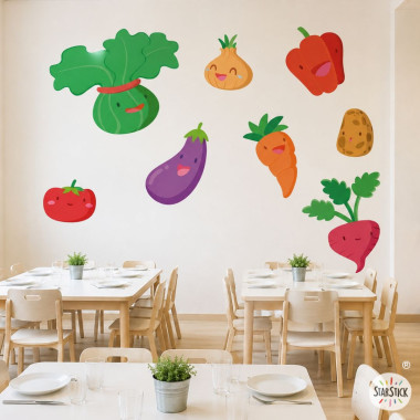 Verduras - Vinilos para decorar comedores escolares